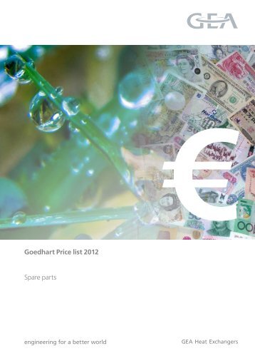 Goedhart Price list 2012 Spare parts - at GEA Goedhart