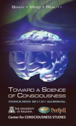 full program & abstracts - Center for Consciousness Studies ...