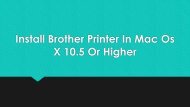 The New Method To Install Brother Printer In Mac Os X 10.5 Or Higher