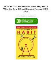 DOWNLOAD The Power of Habit Why We Do What We Do in Life and Business Forman EPUB  PDF