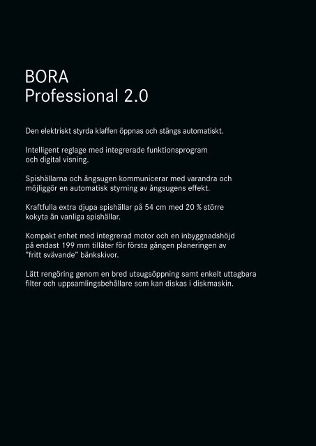 BORA Magazine 02|2018 – Swedish