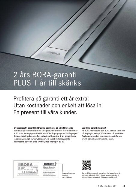 BORA Magazine 02|2018 – Swedish