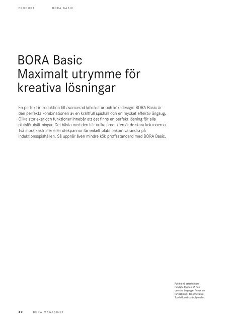 BORA Magazine 02|2018 – Swedish