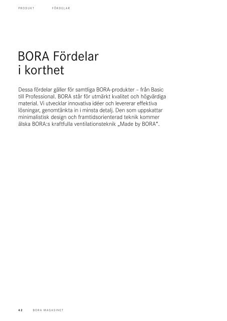 BORA Magazine 02|2018 – Swedish