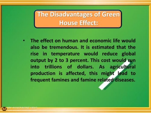 disadvantages of the Greenhouse effect pdf