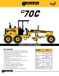 COMPACT MOTOR GRADERS - Champion Motor Graders