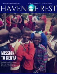 Haven of Rest Summer Newsletter