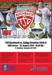 Stadionzeitung TSV Buchbach - SpVgg Greuther Fürth II
