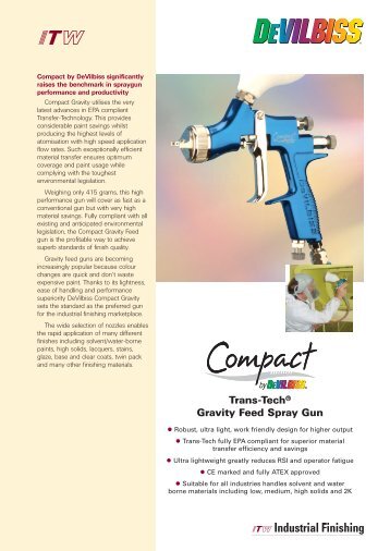 Trans-Tech® Gravity Feed Spray Gun