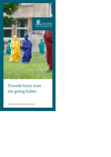 Broschüre Freunde der Goethe-Universität Frankfurt