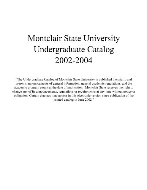 Parking Information For Commuters – University Facilities - Montclair State  University