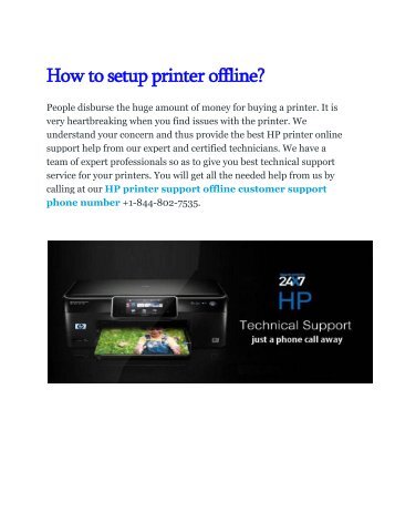 How to setup printer offline