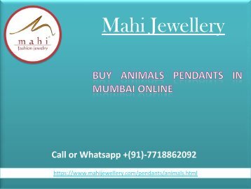 Buy Animal Pendants online for Womens in Mumbai at Reasonable Rates