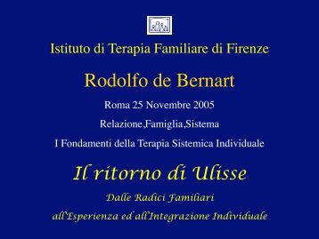 Intelligenza - Istituto di Terapia Familiare di Firenze
