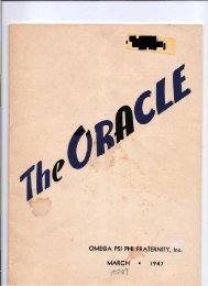 the oracle - 6th District of Omega Psi Phi Fraternity, Inc.