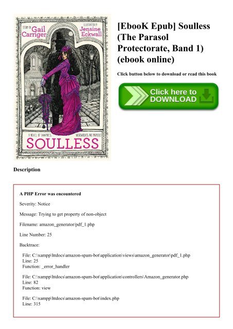 EbooK Epub] Soulless (The Parasol Protectorate Band 1) (ebook online)