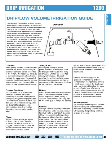 drip/low volume irrigation guide - Ewing Irrigation