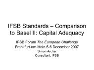 IFSB Standards – Comparison to Basel II: Capital Adequacy - Assaif