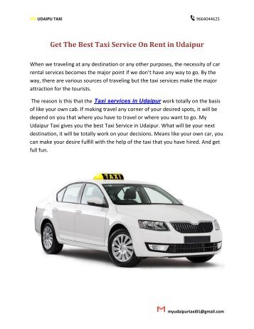 Get The Best Taxi Service On Rent in Udaipur (1)