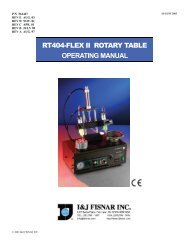 RT404-FLEX II ROTARY TABLE OPERATING MANUAL