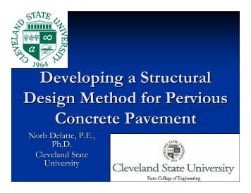 Developing a Structural Design Method for Pervious Concrete ...