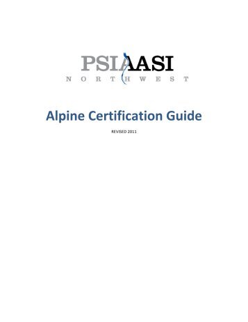 PSIA-NW Alpine Certification Guide (PDF)