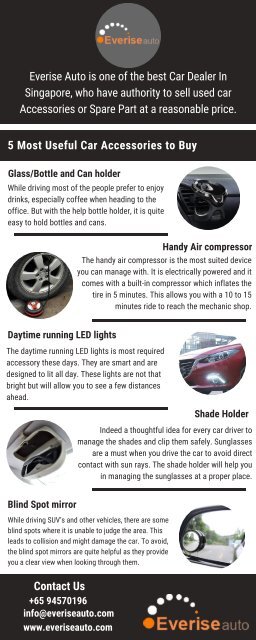 2nd hand car accessories deals