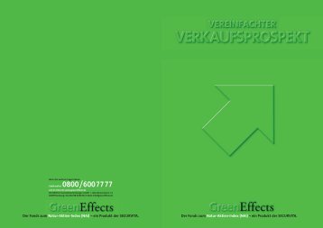 Vereinfachter Prospekt - GreenEffects