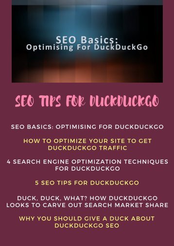 SEO Tips for DuckDuckGo