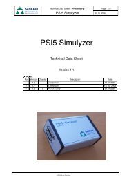 PSI5-Simulyzer - technical datasheet