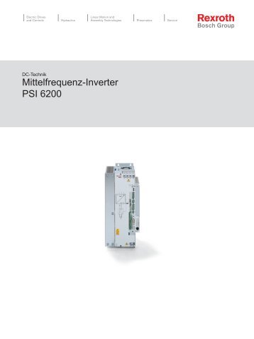 Mittelfrequenz-Inverter PSI 6200 - Bosch Rexroth
