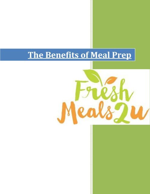 The Benefits of Meal Prep