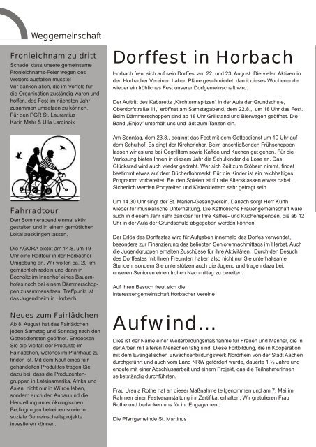 Ausgabe 132 Juli/August 09 - St. Martinus