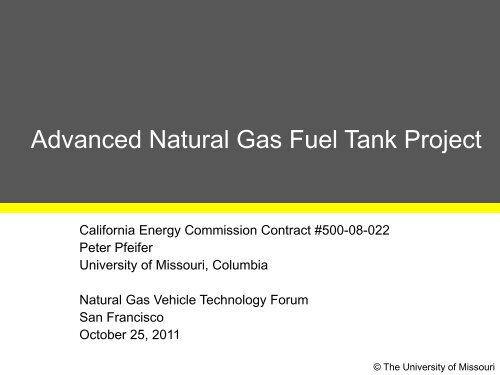 Advanced Natural Gas Fuel Tank Project - EERE