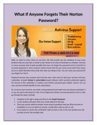 What If Anyone Forgets Their Norton Password?