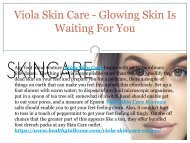 Viola Skin Care - Cream Work For Your Skin