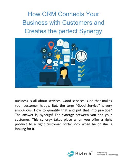 How CRM Connects Your Business with Customers and Creates the perfect Synergy