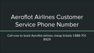 Aeroflot Airlines Customer Service Phone Number 1-888-206-5328 