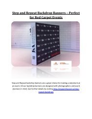 Step and Repeat Backdrop Banners – Perfect for Red Carpet Events