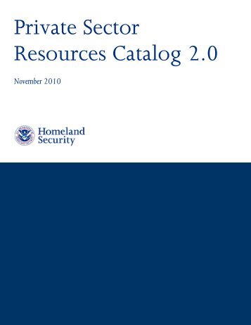 Private Sector Resources Catalog 2.0 - U.S. Department of ...