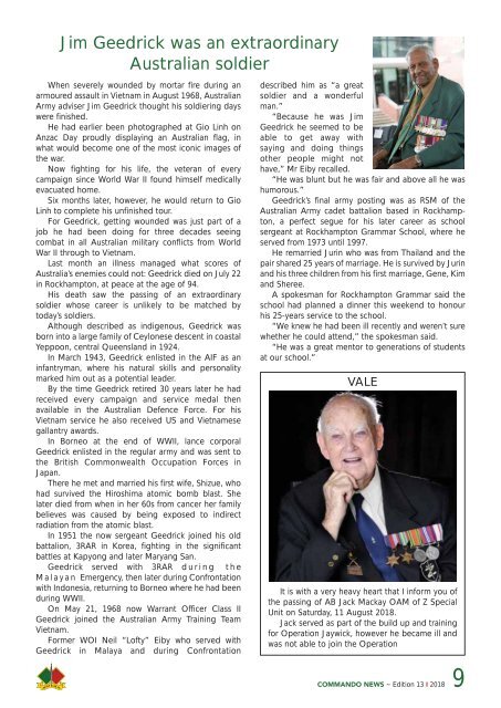 Commando News Issue 13 2018