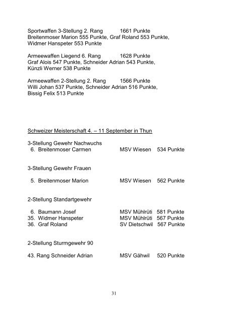 Regional Schützen Verband Toggenburg - Alttoggenburg ...