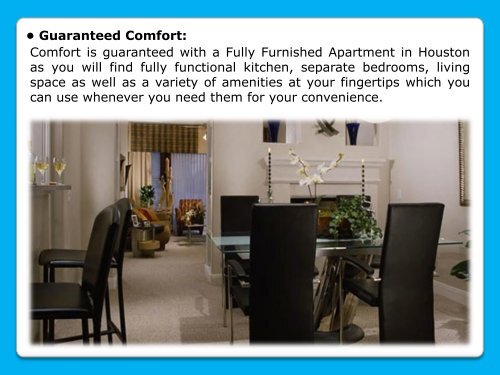 Houston Furnished Apartments For Rent