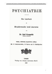 Emil Kraepelin (1896): Psychiatrie - Ein Lehrbuch für Studierende ...