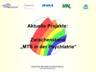 Aktuelle Projekte: Zwischenstand „MTS in der Psychiatrie“