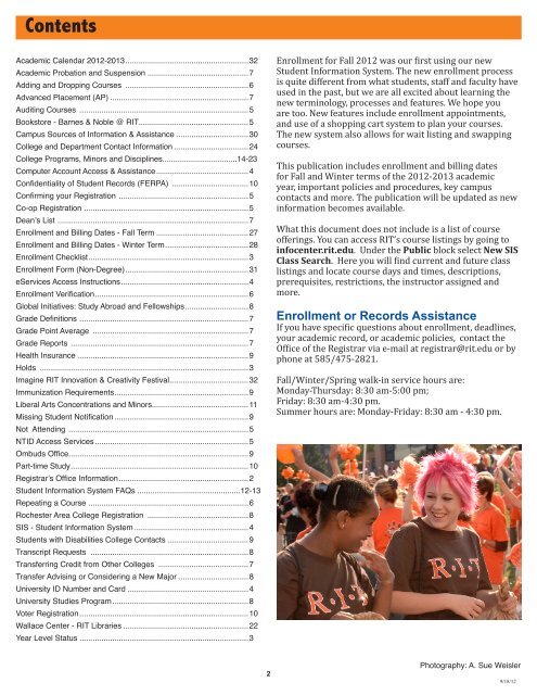 2012-2013 Enrollment Guide - Student Information System ...