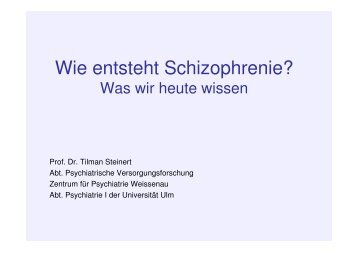 Wie entsteht Schizophrenie