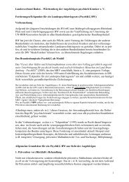 Eckpunkte für ein Landespsychiatriegesetz Baden-Württemberg