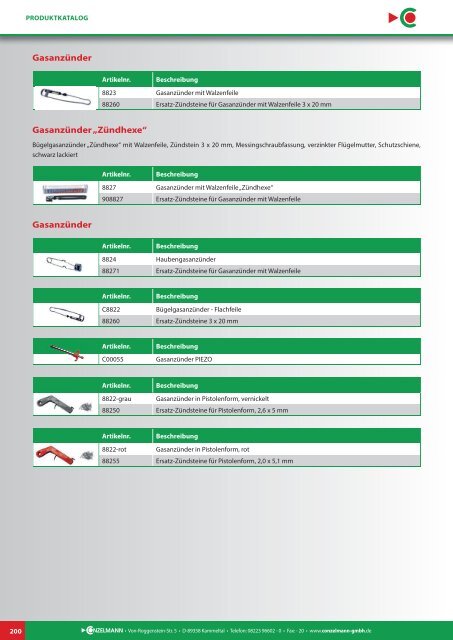 Conzelmann Schweißhandelsgesellschaft – Produktkatalog 2018