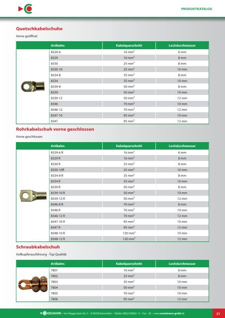 Conzelmann Schweißhandelsgesellschaft – Produktkatalog 2018